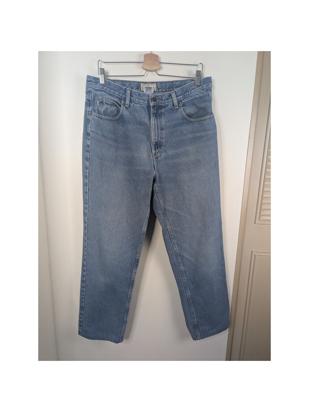 L.L. Bean 35x28 Straight Leg Jeans Blue Denim Hemmed
